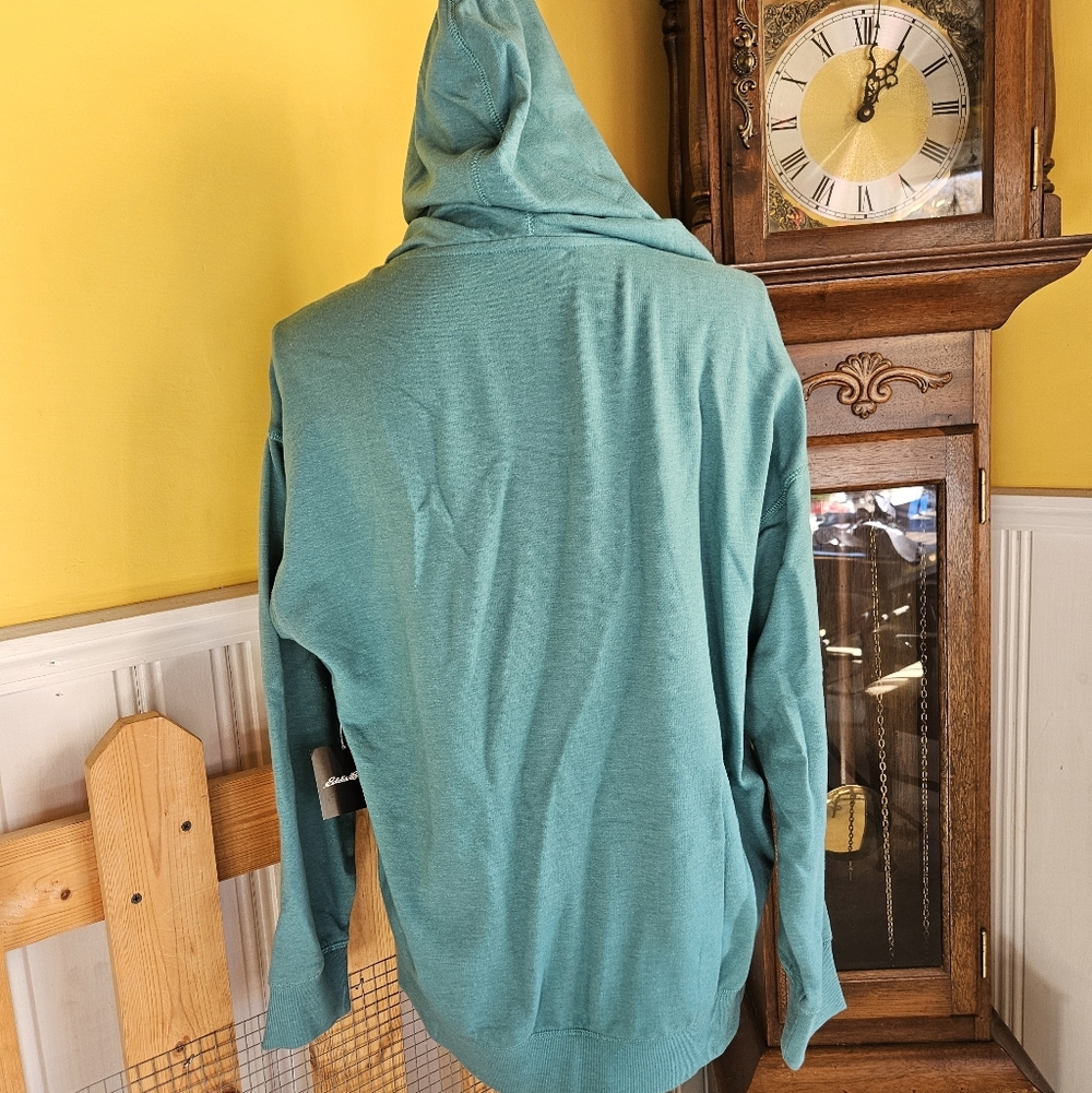 NWT.Eddie Bauer Teal Zip-Up Hoodie..Size Small - Picture 3 of 7